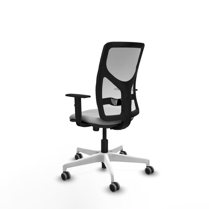 PIQUERAS Y CRESPO Silla de oficina Motilla con mecanismo Sincro, Gris claro y Blanco