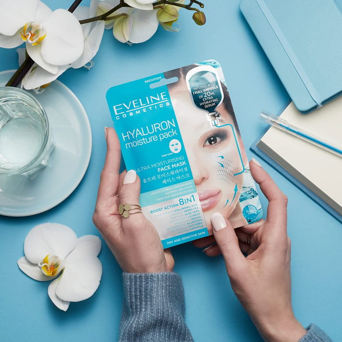 Eveline Mascarilla Facial En Hoja Ultra Hidratante Ácido Hialurónico Eveline Mascarilla Facial En Hoja Ultra Hidratante Ácido Hialurónico