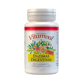 VITAMEAL Enzimas Digestivas Plus 100 Comp. con DigeZyme, Betaína HCI, Bromelina y Papaína para Digestión