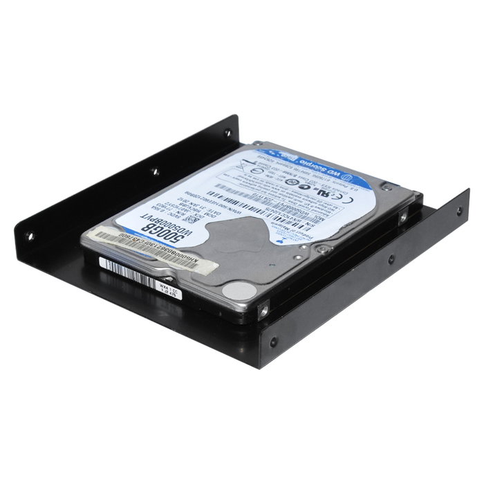 Ultron 377213 Einbaurahmen de Montaje Interno para 1 unidad de SSD/HDD 2.5" o 3.5" en Metal Negro - Incluye Tornillos
