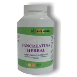 ALFA HERBAL Pancreatina 120Cap. Complemento para Mejorar Digestiones, Absorción de Alimentos y Aliviar Distensión, Dispepsia y Flatulencias