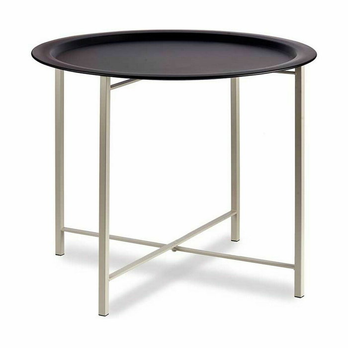 Mesa auxiliar Gift Decor Blanco Negro 62 x 48,5 x 62 cm (4 Unidades)