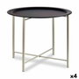 Mesa auxiliar Gift Decor Blanco Negro 62 x 48,5 x 62 cm (4 Unidades)