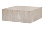 Hanah Home Mesa de Café de Travertino, Modelo Prizma, de MDF, 90x90x35 cm
