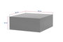 Hanah Home Mesa de Café de Travertino, Modelo Prizma, de MDF, 90x90x35 cm