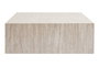 Hanah Home Mesa de Café de Travertino, Modelo Prizma, de MDF, 90x90x35 cm
