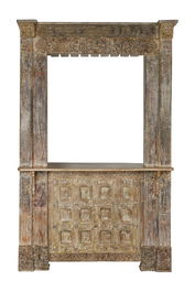 DKD Home Decor Mueble Bar Item Home Natural Teca 66 x 247 x 158 cm