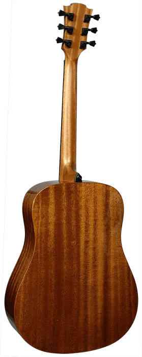 LAG Guitarra Acústica Dreadnought Tramontane 98 - Tapa Maciza de Caoba, Fondo y Laterales de Caoba