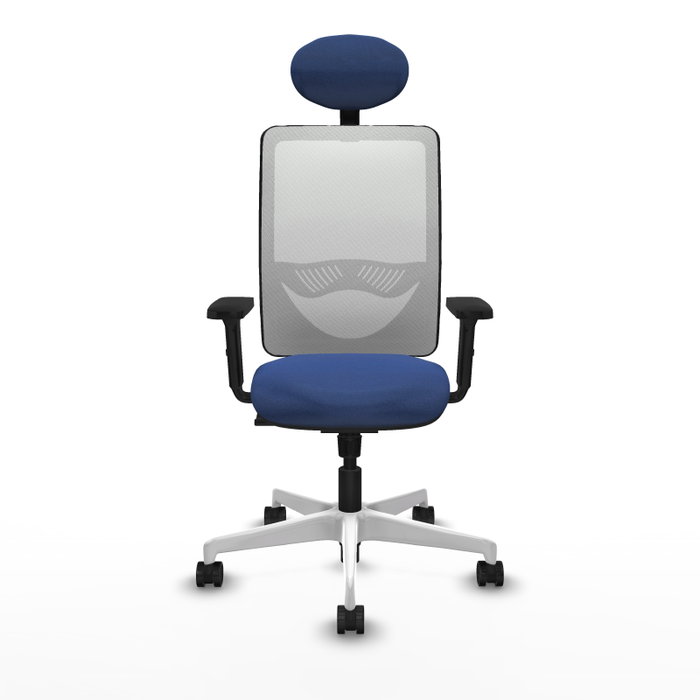 PIQUERAS Y CRESPO Silla de oficina Zulema con mecanismo Sincro, Azul marino y Blanco PIQUERAS Y CRESPO Silla de oficina Zulema con mecanismo Sincro, Azul marino y Blanco