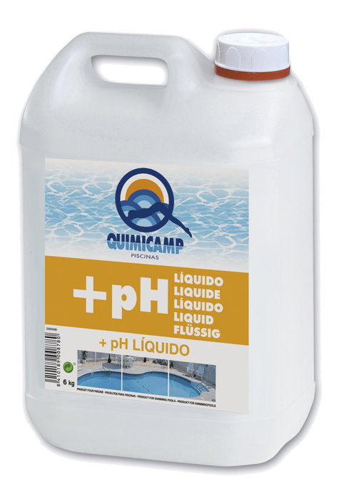 QUIMICAMP Elevador pH+ Líquido QP Bidón 6 Litros QUIMICAMP Elevador pH+ Líquido QP Bidón 6 Litros