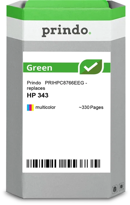 Prindo Green Cartucho de tinta compatible con HP 343 varios colores 330 páginas