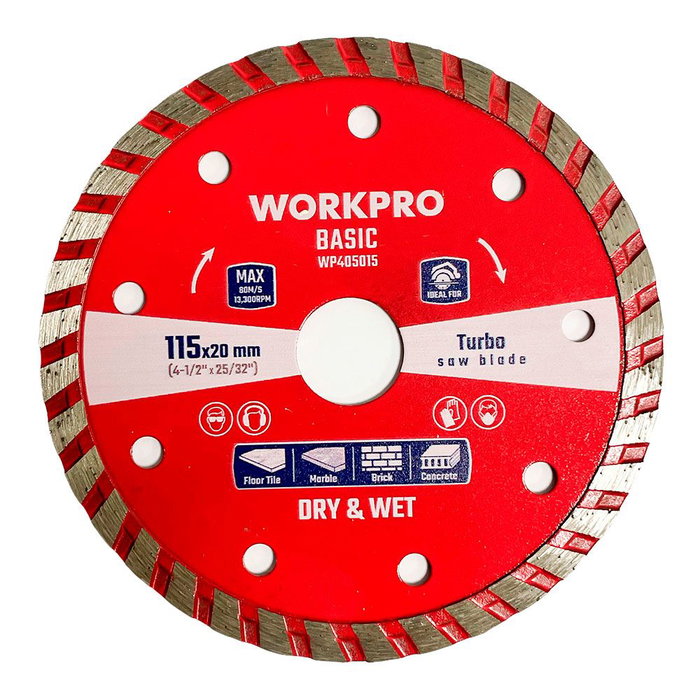 Workpro Disco diamantado continuo turbo basic, ø115 x 20 mm Workpro Disco diamantado continuo turbo basic, ø115 x 20 mm