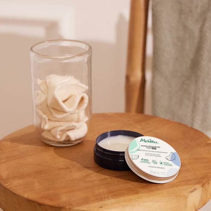 Melvita Los Esenciales de Higiene Desodorante Bálsamo Eficacia 24h, Ingredientes Naturales y Ecológicos, Sin Sales Aluminio ni Alcohol, 50g Melvita Los Esenciales de Higiene Desodorante Bálsamo Eficacia 24h, Ingredientes Naturales y Ecológicos, Sin Sales Aluminio ni Alcohol, 50g