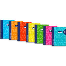 Lamela Cuaderno Espiral 80H 4º 90gr Cuadrovía 3mm Cubierta Extra Dura Colores Surtidos Set 6 Unidades (Set de 6)