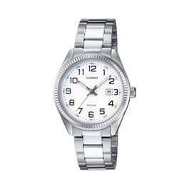 Casio LTP-1302PD-7BVEF con esfera blanca y correa gris