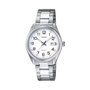 Casio LTP-1302PD-7BVEF con esfera blanca y correa gris