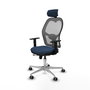 PIQUERAS Y CRESPO Silla de oficina Jorquera con mecanismo Sincro/Traslack Azul marino y Gris