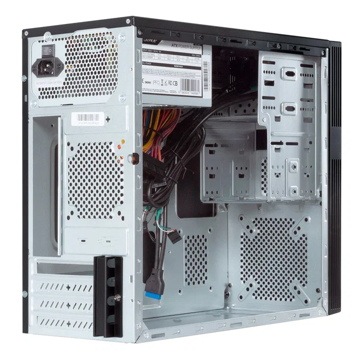UNYKAch Grey Rain Evo Torre PC Caja Micro ATX Negra con Fuente de Alimentación 500W - 52088