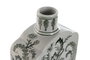 DKD Home Decor Jarrón de Porcelana con Diseño de Hojas Verde y Blanco 16,5x8x38 cm