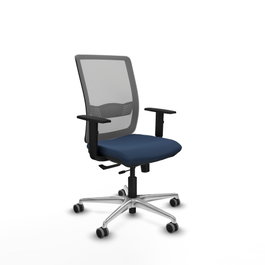 PIQUERAS Y CRESPO Silla de oficina Haches Azul marino y Gris
