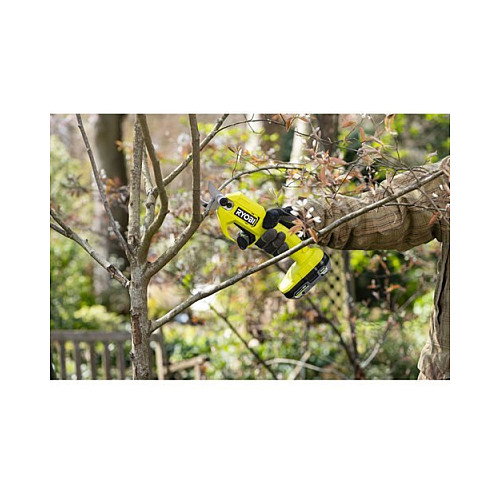 Ryobi RY18SCA-0 Tijera de podar inalámbrica, 2,5 cm, acero al carbono, verde