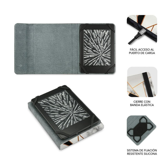 Subblim Clever Ebook Case 6 pulgadas Mármol Negro
