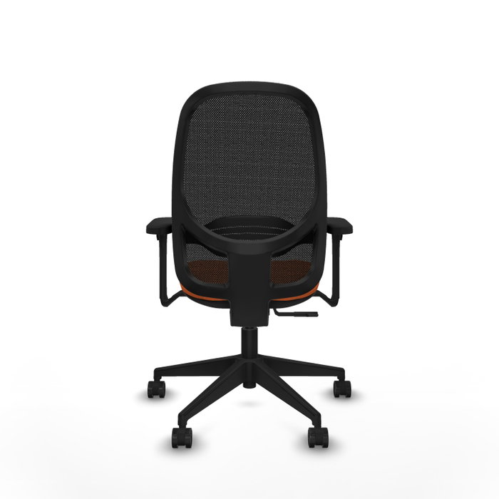 PIQUERAS Y CRESPO Silla de oficina Cilanco con mecanismo Sincro, Tela Naranja y Malla Negra PIQUERAS Y CRESPO Silla de oficina Cilanco con mecanismo Sincro, Tela Naranja y Malla Negra