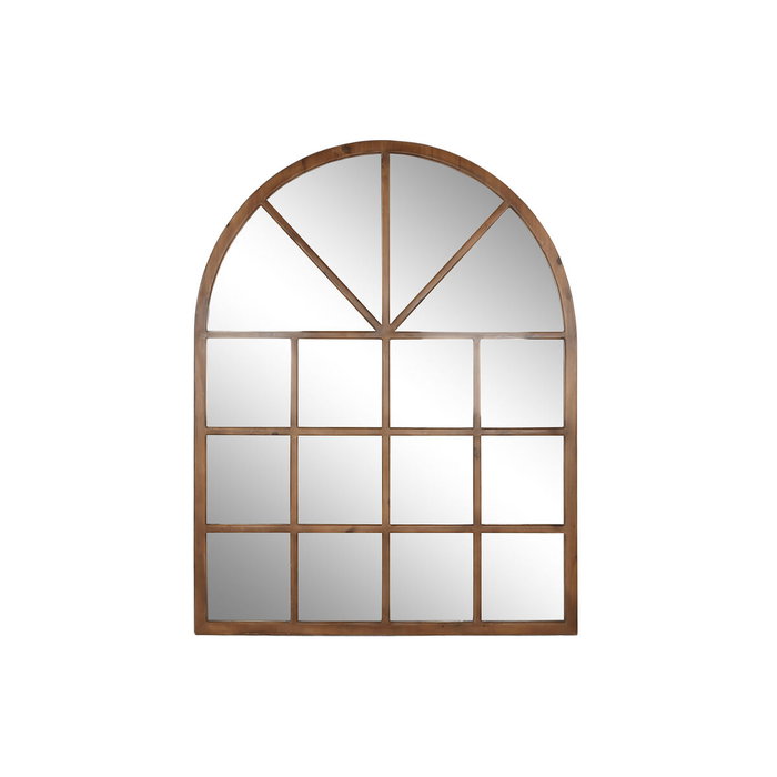 DKD Home Decor Espejo Neoclásico de Abeto y Cristal Natural con Marco Efecto Ventana 186x150x3.5 cm
