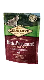 Carnilove Pollo Pato Faisan Hairball Control Alimento para Gato 400 gr