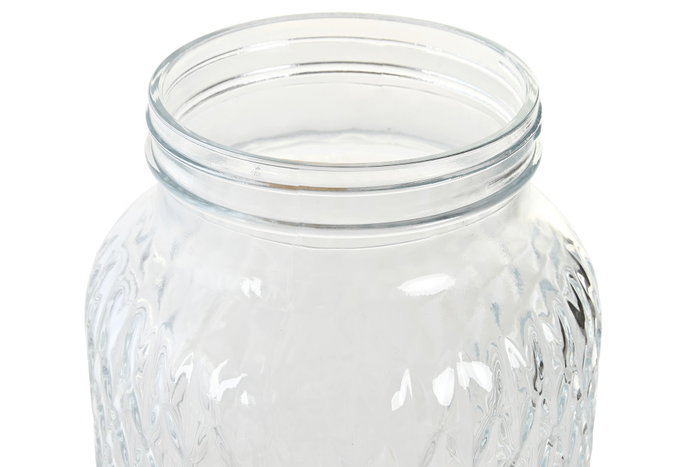 DKD Home Decor Dispensador de Bebidas Basicos de Cristal y Bambú 5,8L Transparente Natural (2 Unidades)ように