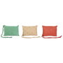 DKD Home Decor Surtido de 3 Cojines Playa Saint Tropez Azul, Coral y Beige