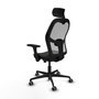 PIQUERAS Y CRESPO Silla de oficina Jorquera con mecanismo Sincro/Traslack, Negro y Gris