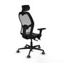 PIQUERAS Y CRESPO Silla de oficina Jorquera con mecanismo Sincro/Traslack, Negro y Gris