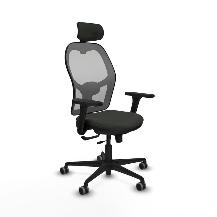 PIQUERAS Y CRESPO Silla de oficina Jorquera con mecanismo Sincro/Traslack, Negro y Gris PIQUERAS Y CRESPO Silla de oficina Jorquera con mecanismo Sincro/Traslack, Negro y Gris