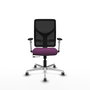 PIQUERAS Y CRESPO Silla de oficina Motilla con mecanismo Sincro/Traslack, Morado y Negro