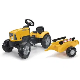 Falk Tractor de pedales SuperBuilder, FAL3016202035129 - capó abatible y remolque - de 2 a 5 años