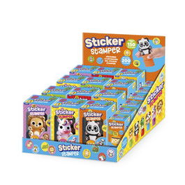 Juego Imagiland Sticker Stamper Expositor De 18 (12 Cajas + 6 Recambios)