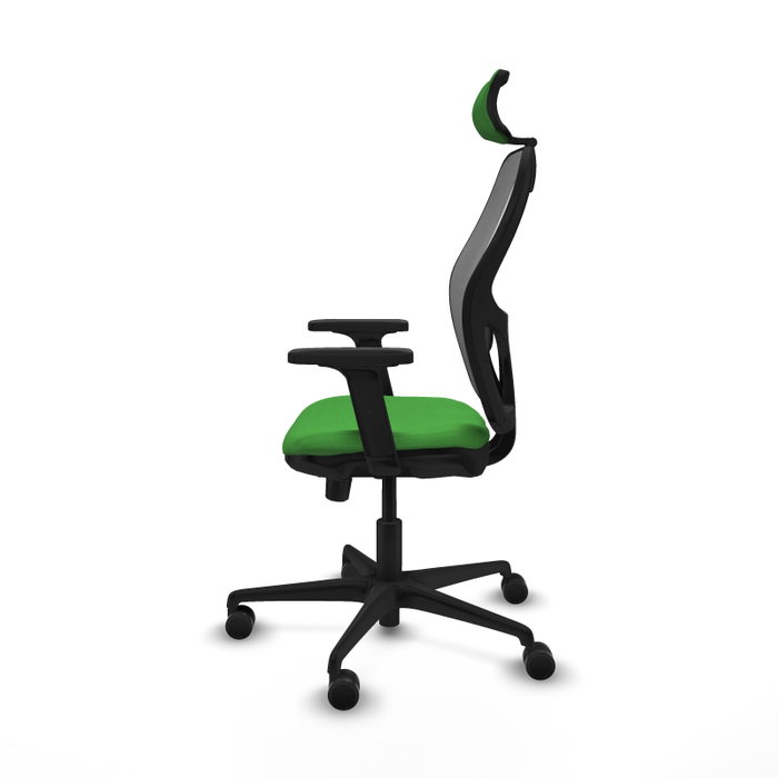 PIQUERAS Y CRESPO Silla de oficina Jorquera Verde/Gris con mecanismo Sincro/Traslack