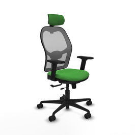 PIQUERAS Y CRESPO Silla de oficina Jorquera Verde/Gris con mecanismo Sincro/Traslack
