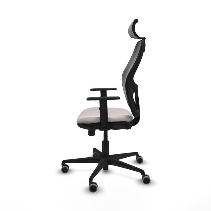 PIQUERAS Y CRESPO Silla de oficina Jorquera con mecanismo Sincro/Traslack Blanco/Negro