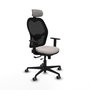 PIQUERAS Y CRESPO Silla de oficina Jorquera con mecanismo Sincro/Traslack Blanco/Negro