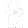 Aplique de Pared LED para Bombilla E27 As Sib SKD-W1019 - Diseño Único y Elegante con Toque Retro para Interiores