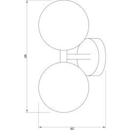 As Sib Aplique de Pared Retro en Acero y Cristal