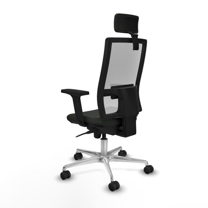 PIQUERAS Y CRESPO Silla de oficina Horna con mecanismo Sincro, Negro y Blanco