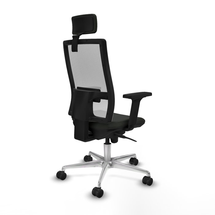 PIQUERAS Y CRESPO Silla de oficina Horna con mecanismo Sincro, Negro y Blanco