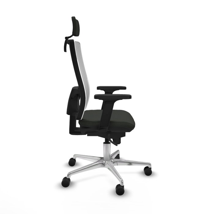 PIQUERAS Y CRESPO Silla de oficina Horna con mecanismo Sincro, Negro y Blanco