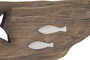 DKD Home Decor Perchero Blanco Natural Paulownia Metal 4.5 x 18 x 39 cm (4 Unidades)
