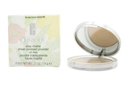 Clinique Stay Matte Sheer Pressed Powder Oil-Free 7.6g - 25 Stay Honey Wheat