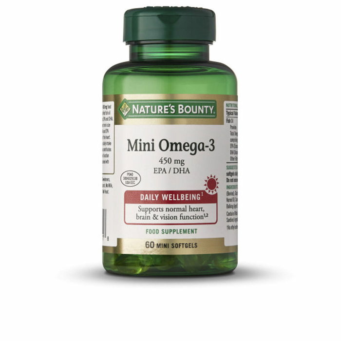 Nature's Bounty Mini Omega-3 450 mg EPA y DHA, 60 mini cápsulas blandas Nature's Bounty Mini Omega-3 450 mg EPA y DHA, 60 mini cápsulas blandas