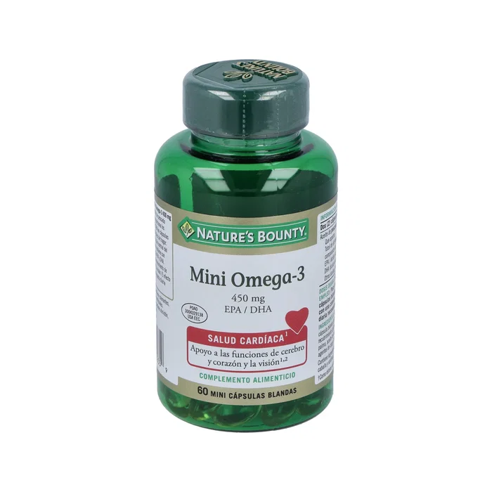 Nature's Bounty Mini Omega-3 450 mg EPA y DHA, 60 mini cápsulas blandas Nature's Bounty Mini Omega-3 450 mg EPA y DHA, 60 mini cápsulas blandas
